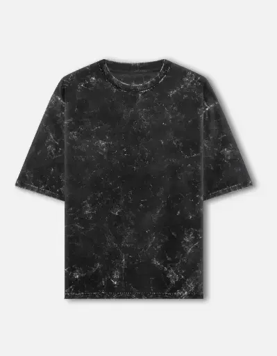 Black Grunge Oversized T-shirts